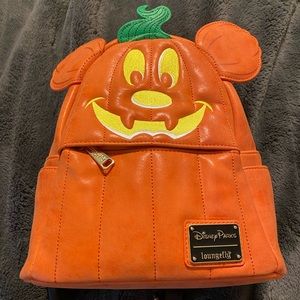 Loungefly NWT Mickey Mouse Pumpkin Mini Backpack! NWT